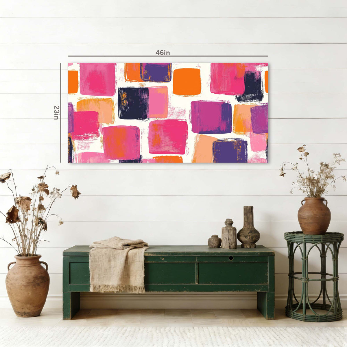 Orange Abstract Abstract Wall Art Modern Canvas Painting Prints Artwork Office Hallway Bedroom Living Room Decor
