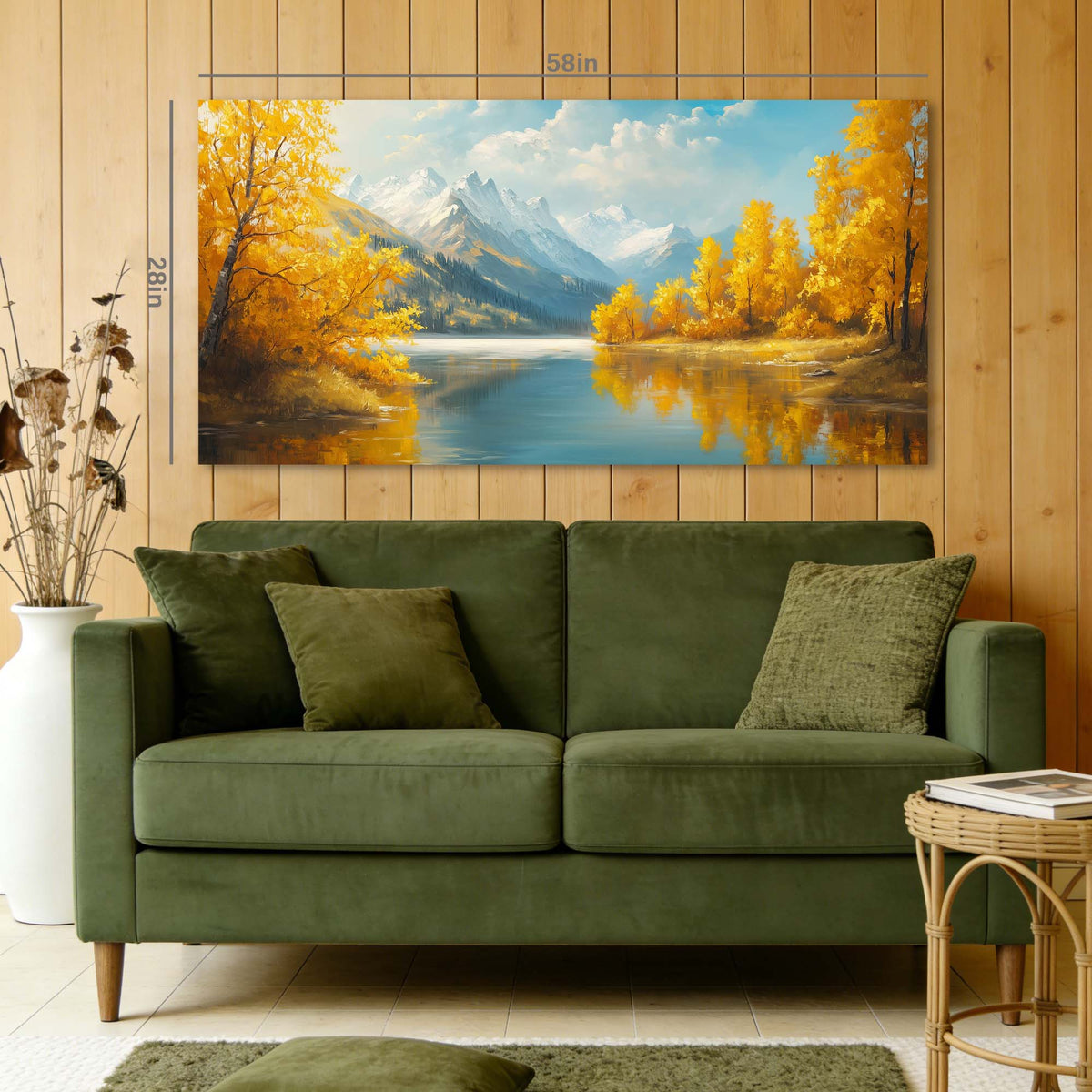 Khaki Pretty Nature Wall Art Modern Canvas Painting Prints Artwork Office Hallway Bedroom Living Room Decor
