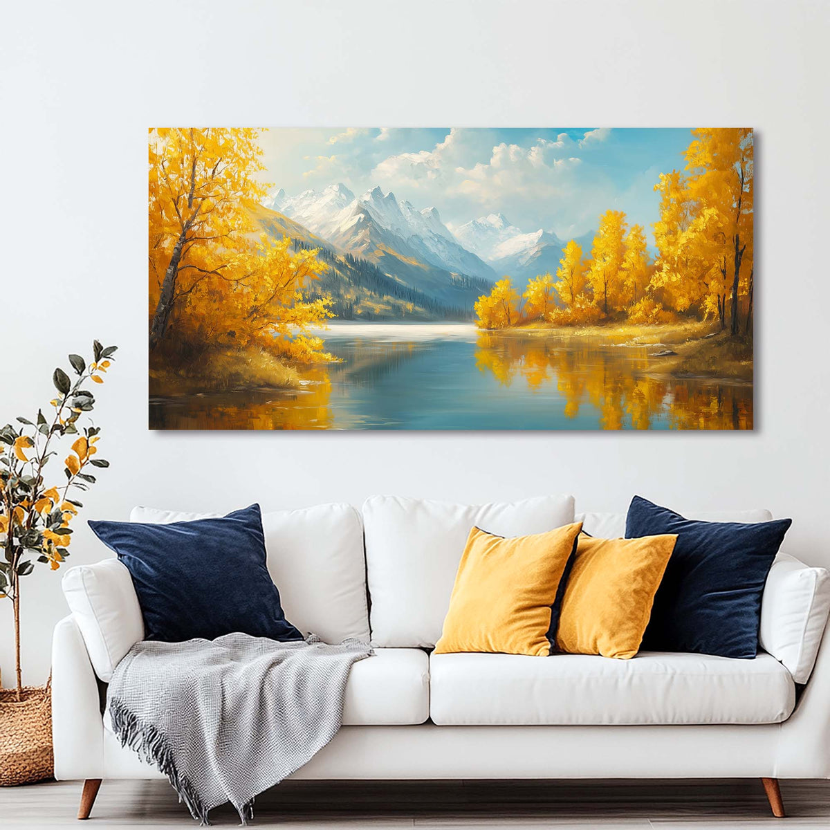 Khaki Pretty Nature Wall Art Modern Canvas Painting Prints Artwork Office Hallway Bedroom Living Room Decor