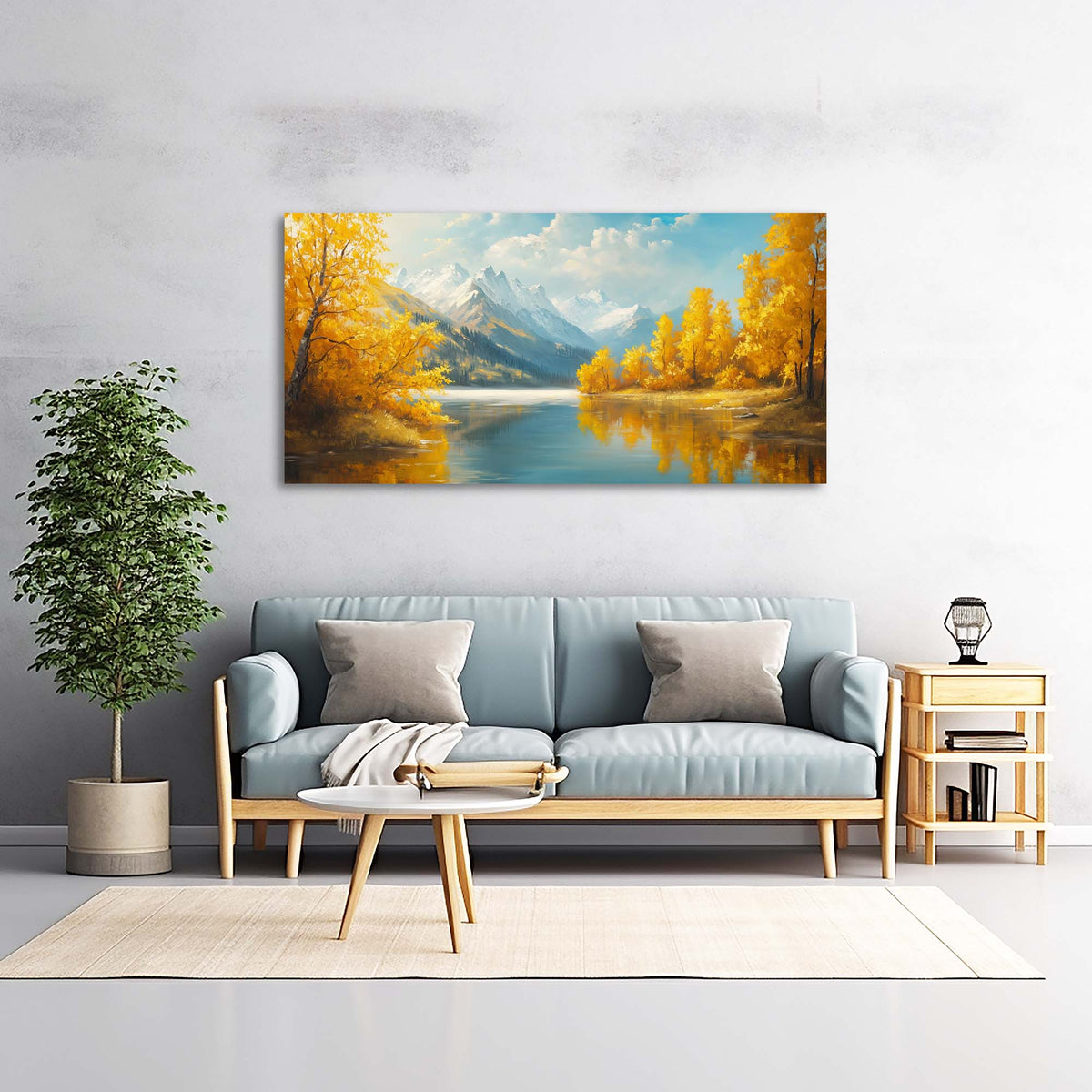 Khaki Pretty Nature Wall Art Modern Canvas Painting Prints Artwork Office Hallway Bedroom Living Room Decor