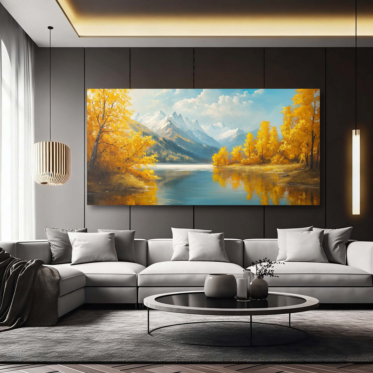 Khaki Pretty Nature Wall Art Modern Canvas Painting Prints Artwork Office Hallway Bedroom Living Room Decor