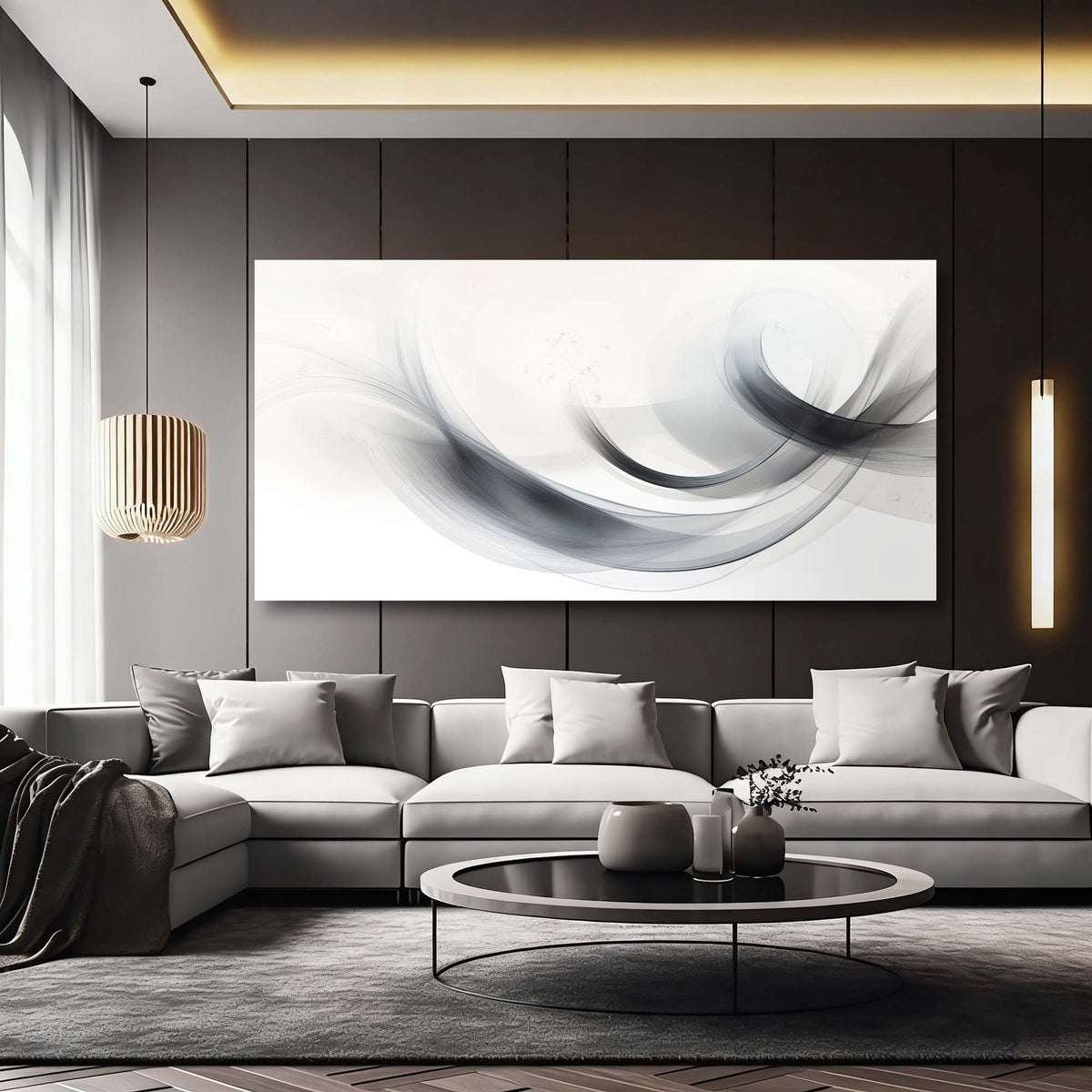 Navy Blue Abstract Wall Art Paintings Print Canvas Painting Prints Modern Artwork Office Living Room Over the Couch Bedroom Decor