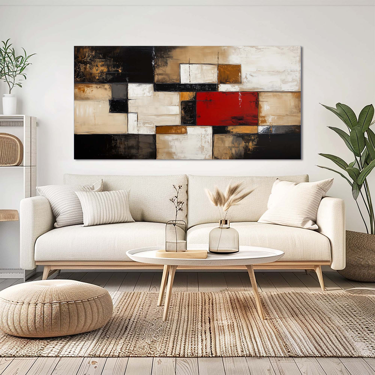 White Abstract Abstract Wall Art Art Deco Painting Prints Canvas Artwork Living Room Family Bedroom Office Decor