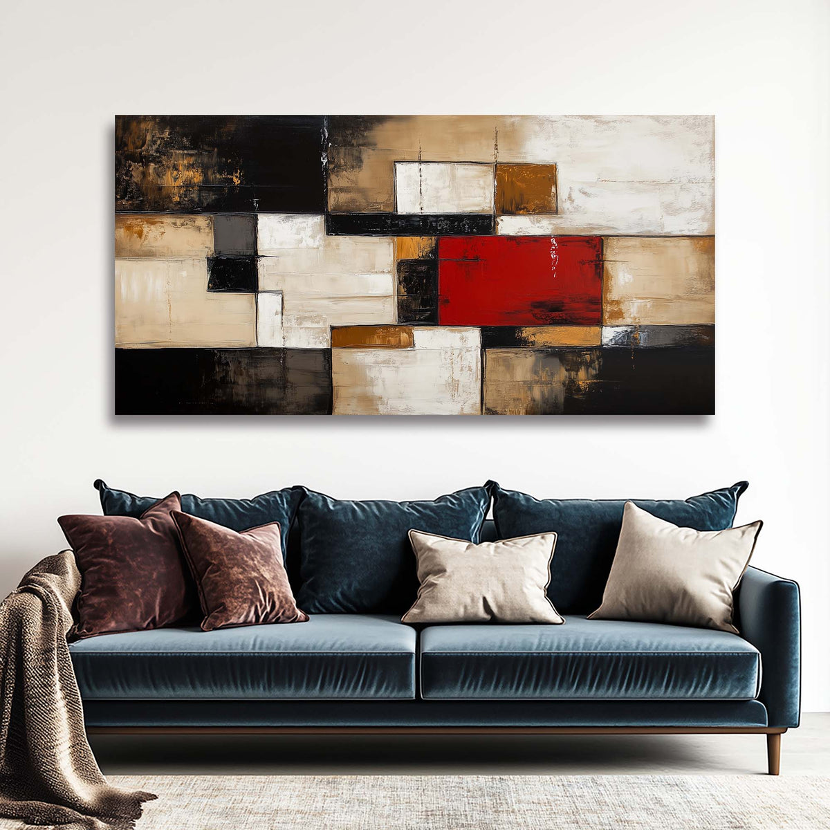 White Abstract Abstract Wall Art Art Deco Painting Prints Canvas Artwork Living Room Family Bedroom Office Decor
