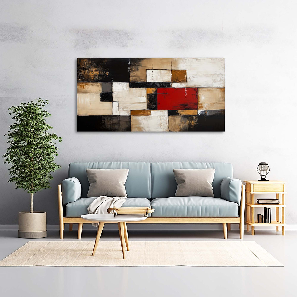 White Abstract Abstract Wall Art Art Deco Painting Prints Canvas Artwork Living Room Family Bedroom Office Decor