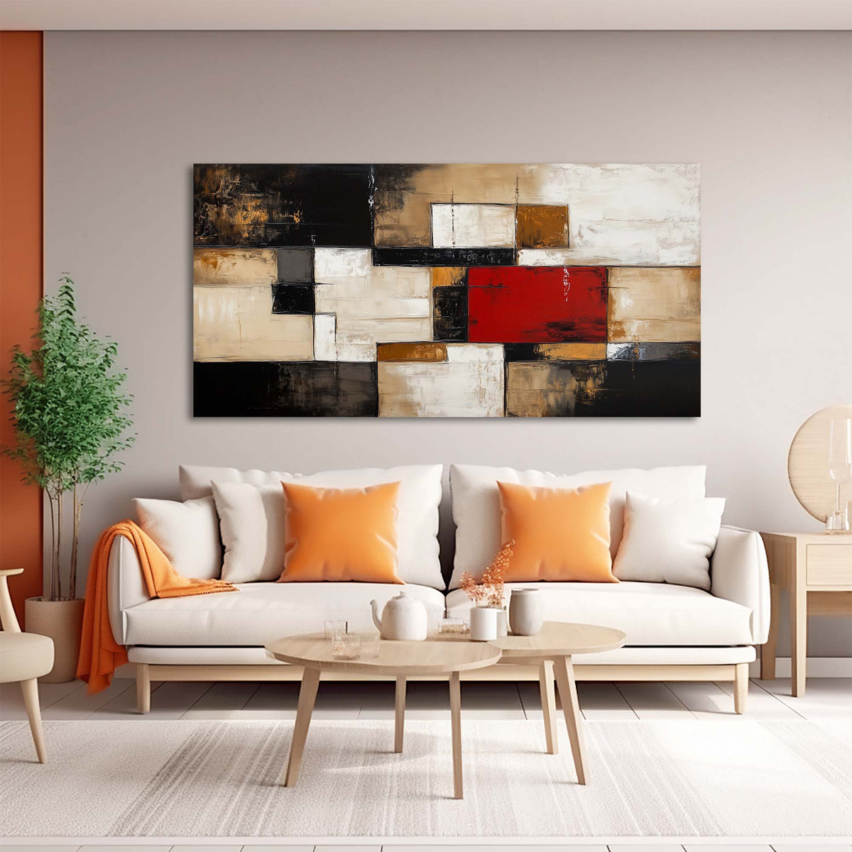 White Abstract Abstract Wall Art Art Deco Painting Prints Canvas Artwork Living Room Family Bedroom Office Decor
