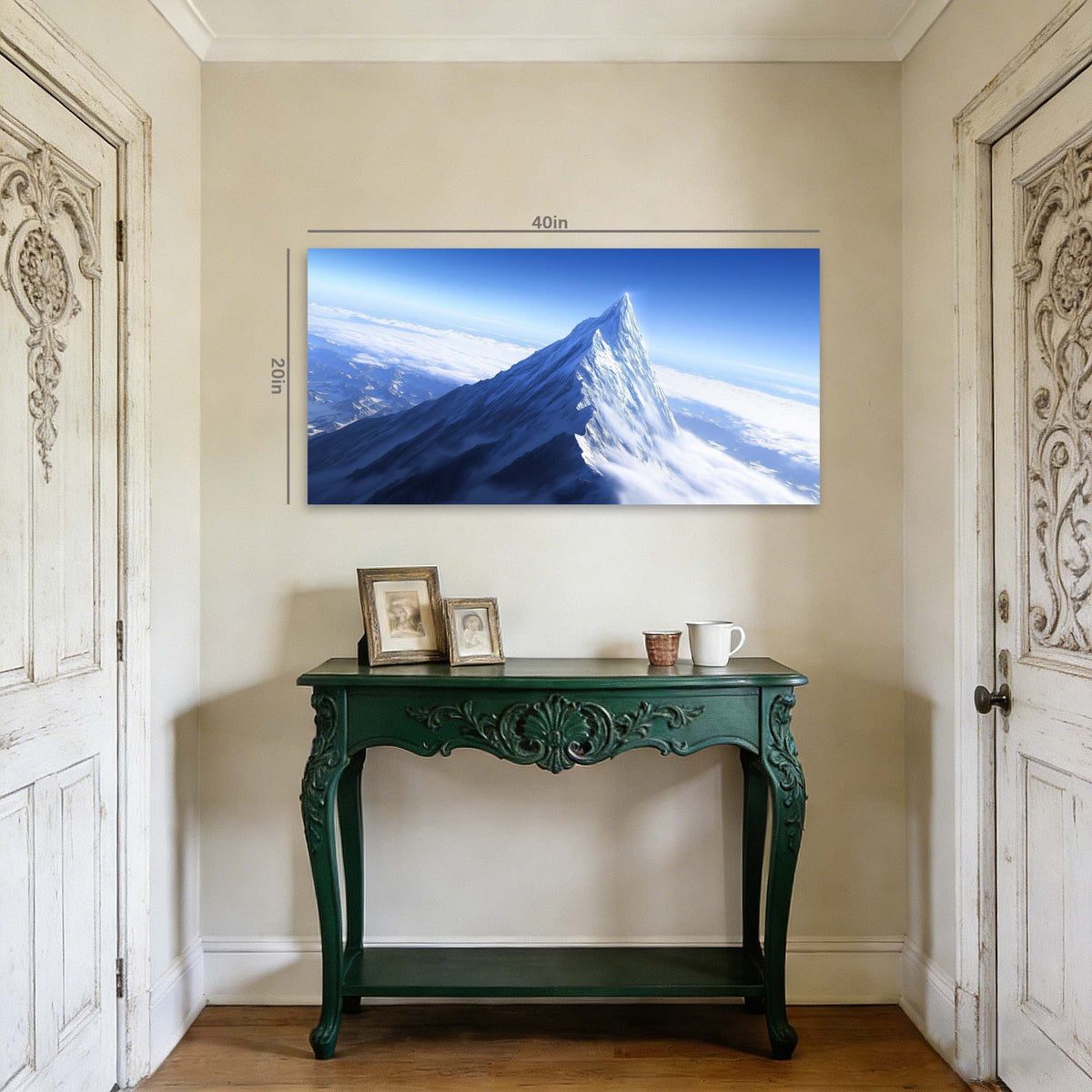 Navy Blue Fantasy Nature Wall Art for Living Room Canvas Painting Prints Artwork Family Bedroom Office Decor