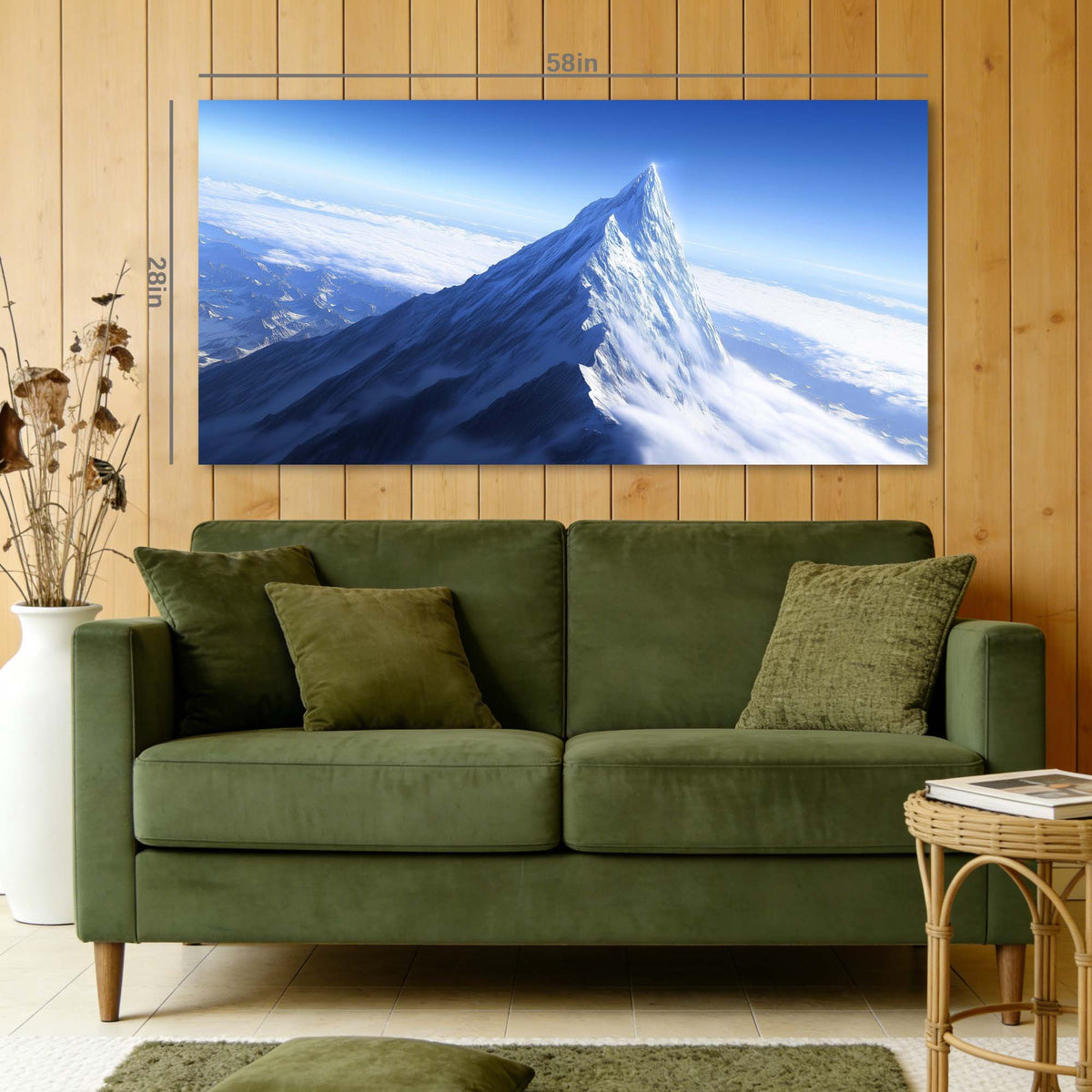 Navy Blue Fantasy Nature Wall Art for Living Room Canvas Painting Prints Artwork Family Bedroom Office Decor