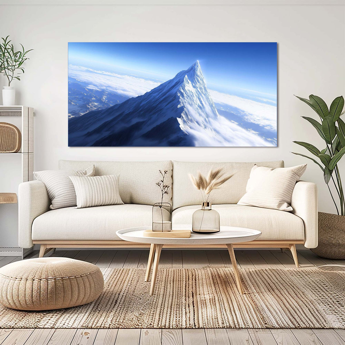 Navy Blue Fantasy Nature Wall Art for Living Room Canvas Painting Prints Artwork Family Bedroom Office Decor