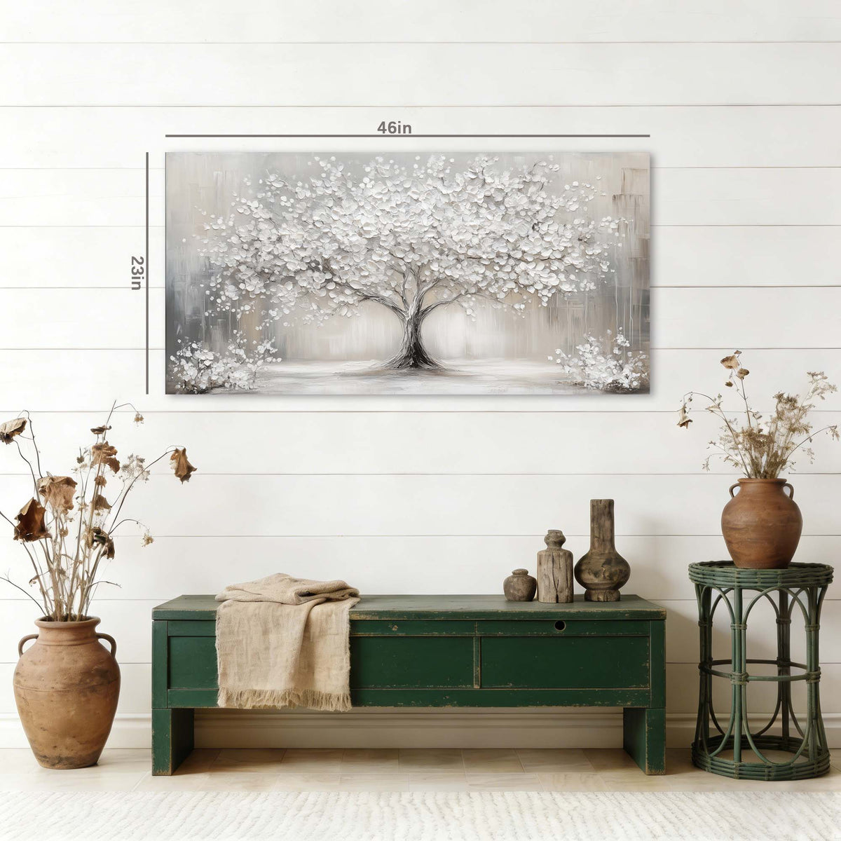 Gray Abstract Floral Wall Art for Living Room Canvas Painting Prints Artwork Family Bedroom Office Decor
