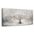 Gray Abstract Floral Wall Art for Living Room Canvas Painting Prints Artwork Family Bedroom Office Decor