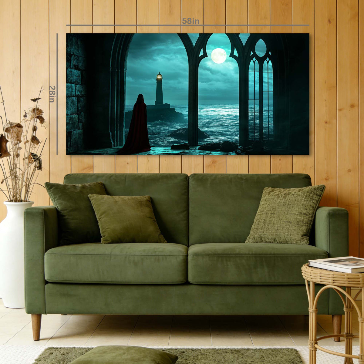 Red Fairytale Wall Art for Living Room Canvas Painting Prints Art Deco Artwork Office Bedroom Decor