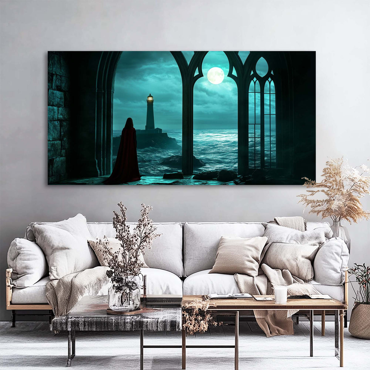Red Fairytale Wall Art for Living Room Canvas Painting Prints Art Deco Artwork Office Bedroom Decor
