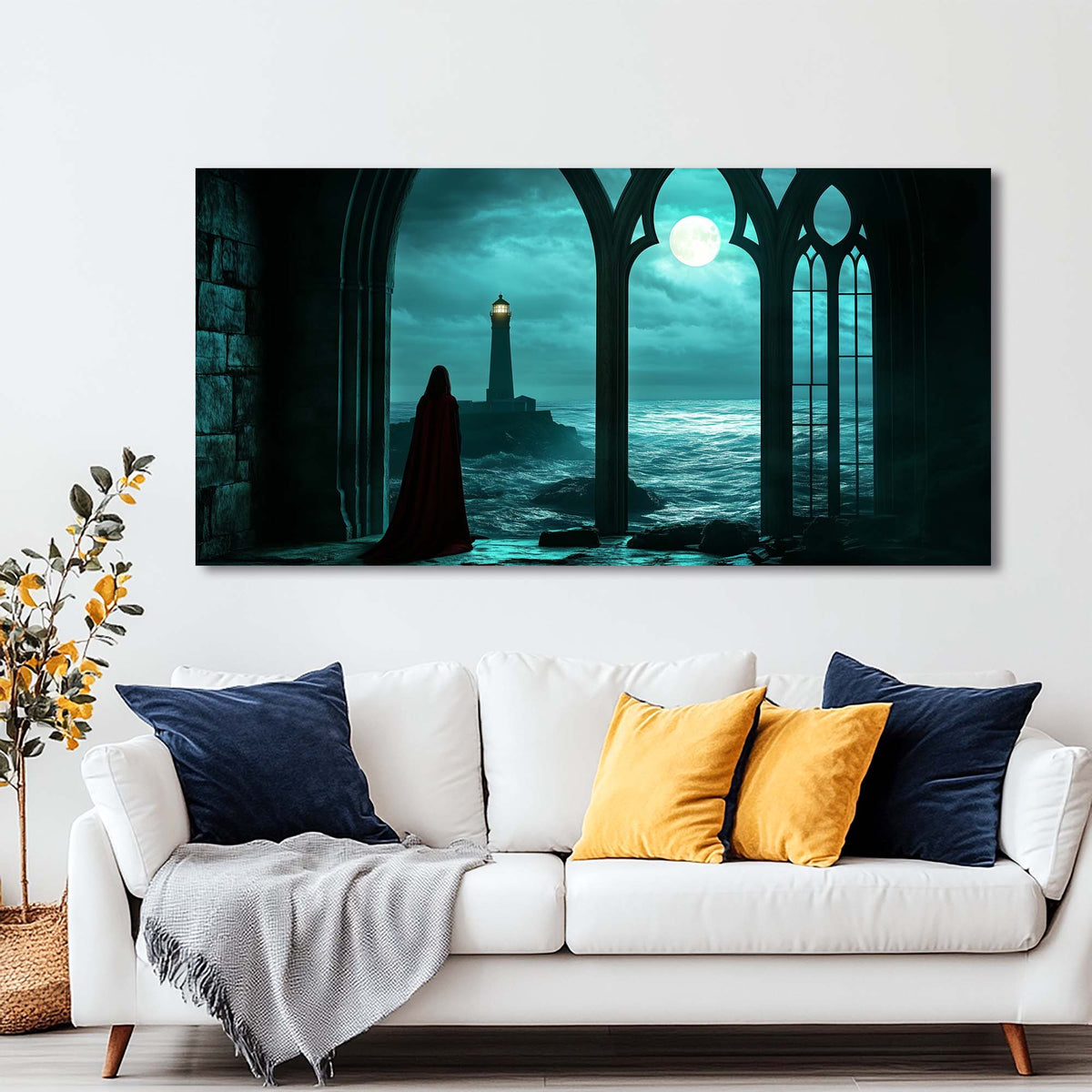 Red Fairytale Wall Art for Living Room Canvas Painting Prints Art Deco Artwork Office Bedroom Decor