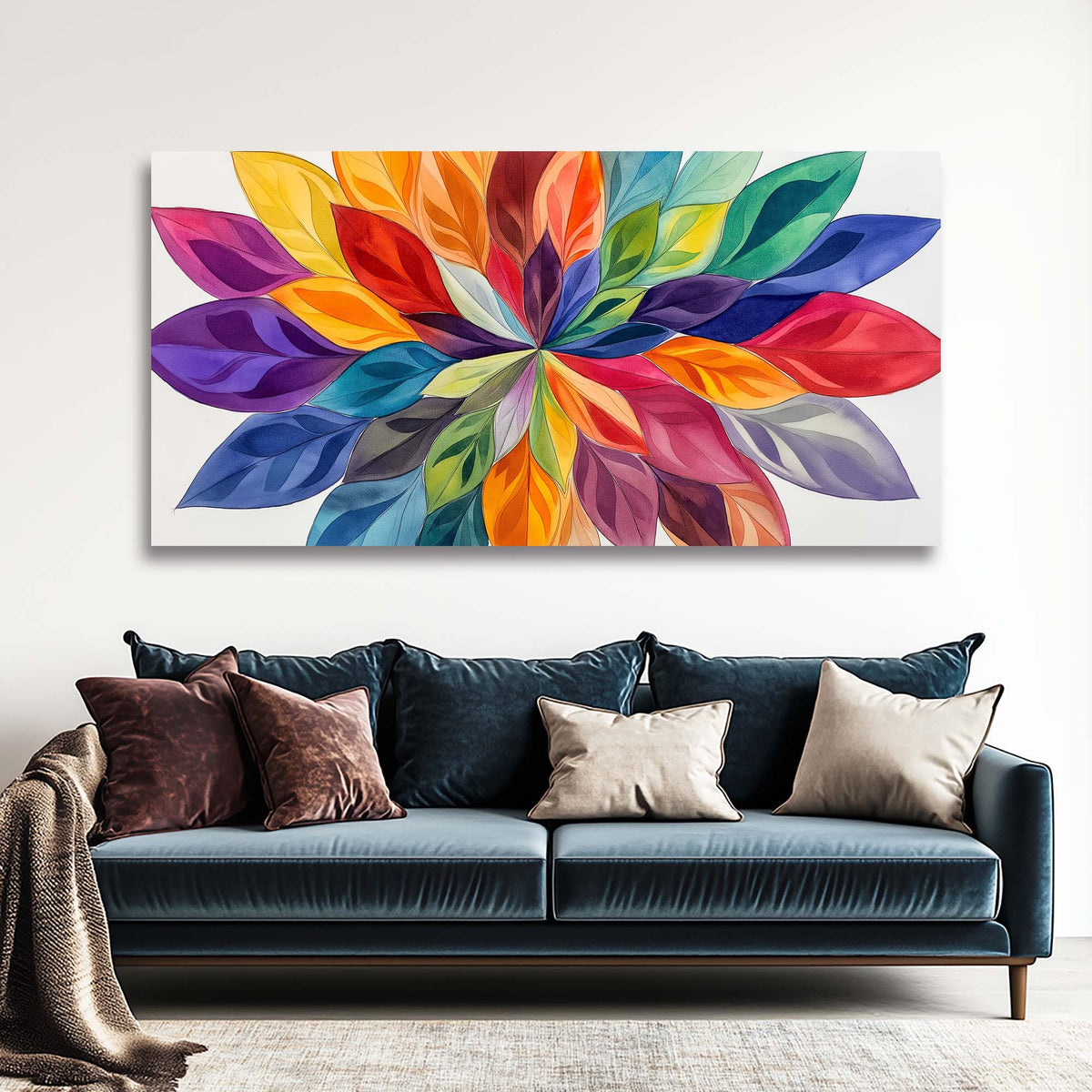 Green Abstract Floral Canvas Wall Art for Living Room Prints Artwork Bedroom Office Decor