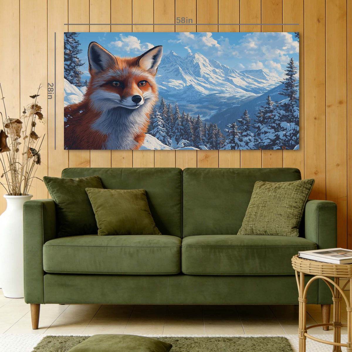 Navy Blue Wildlife Animals Canvas Wall Art for Living Room Prints Artwork Bedroom Office Decor