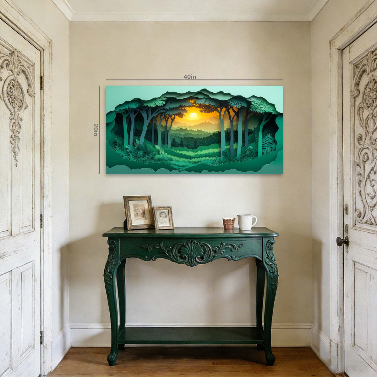 Gold Fantasy Nature Wall Art Modern Canvas Painting Prints Artwork Office Hallway Bedroom Living Room Decor
