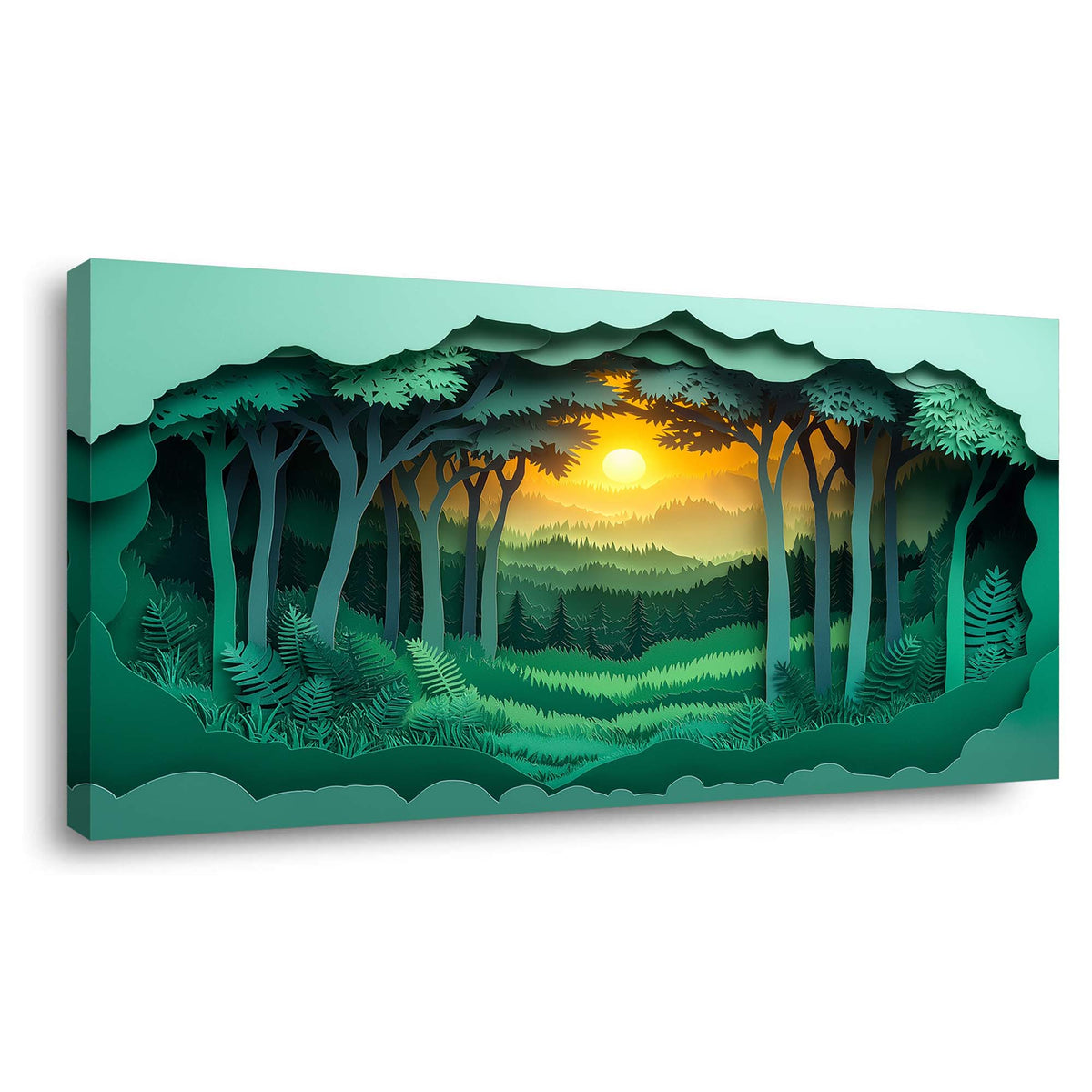 Gold Fantasy Nature Wall Art Modern Canvas Painting Prints Artwork Office Hallway Bedroom Living Room Decor