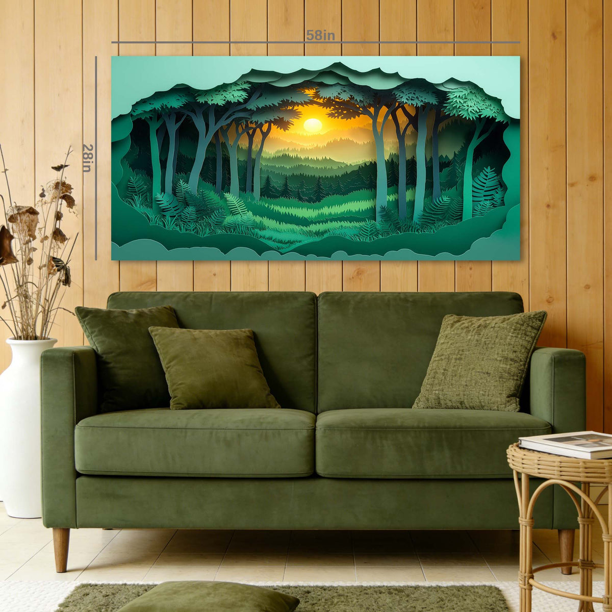 Gold Fantasy Nature Wall Art Modern Canvas Painting Prints Artwork Office Hallway Bedroom Living Room Decor