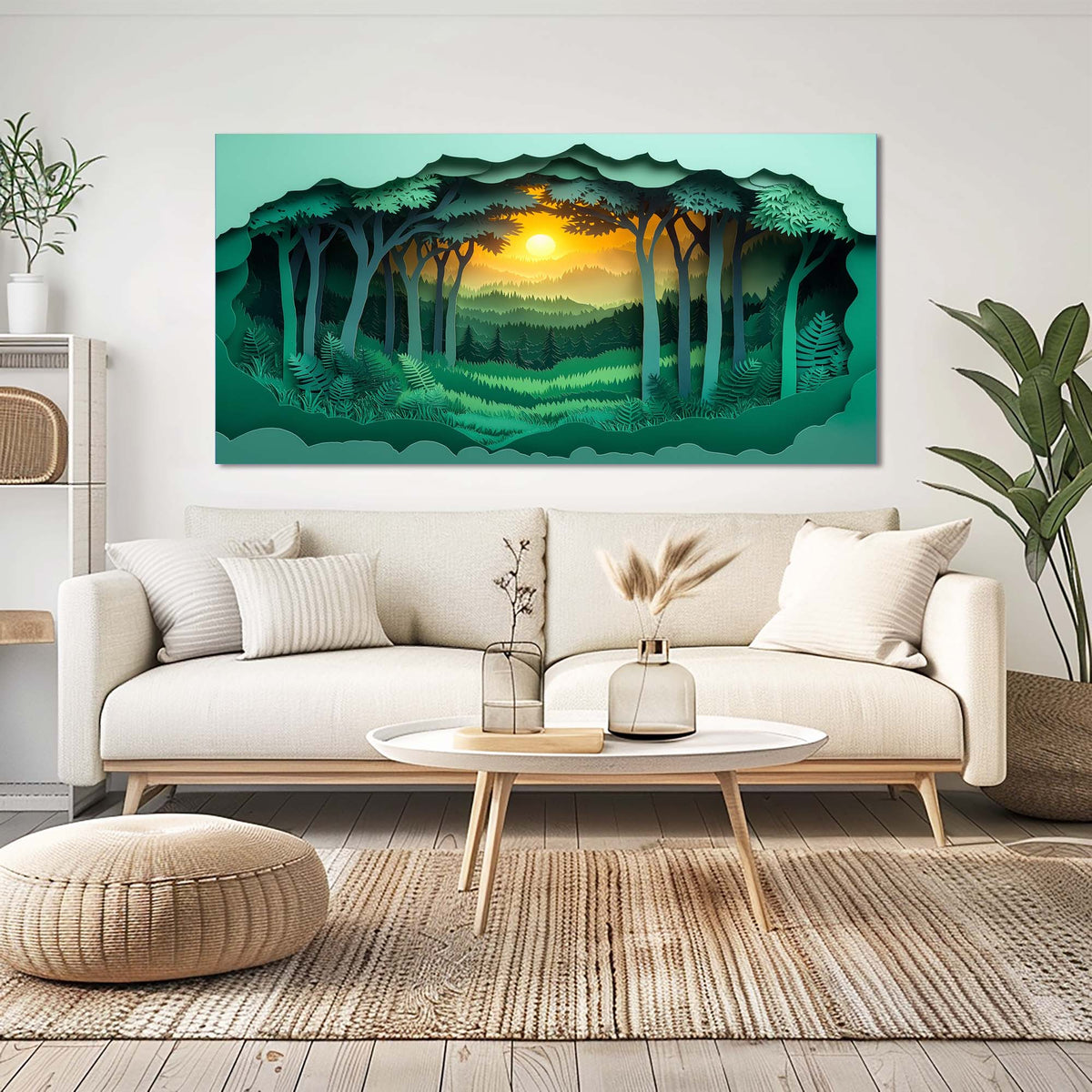 Gold Fantasy Nature Wall Art Modern Canvas Painting Prints Artwork Office Hallway Bedroom Living Room Decor
