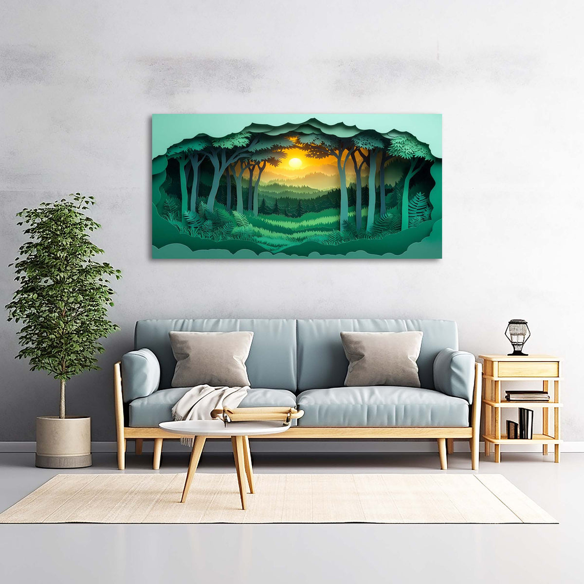 Gold Fantasy Nature Wall Art Modern Canvas Painting Prints Artwork Office Hallway Bedroom Living Room Decor