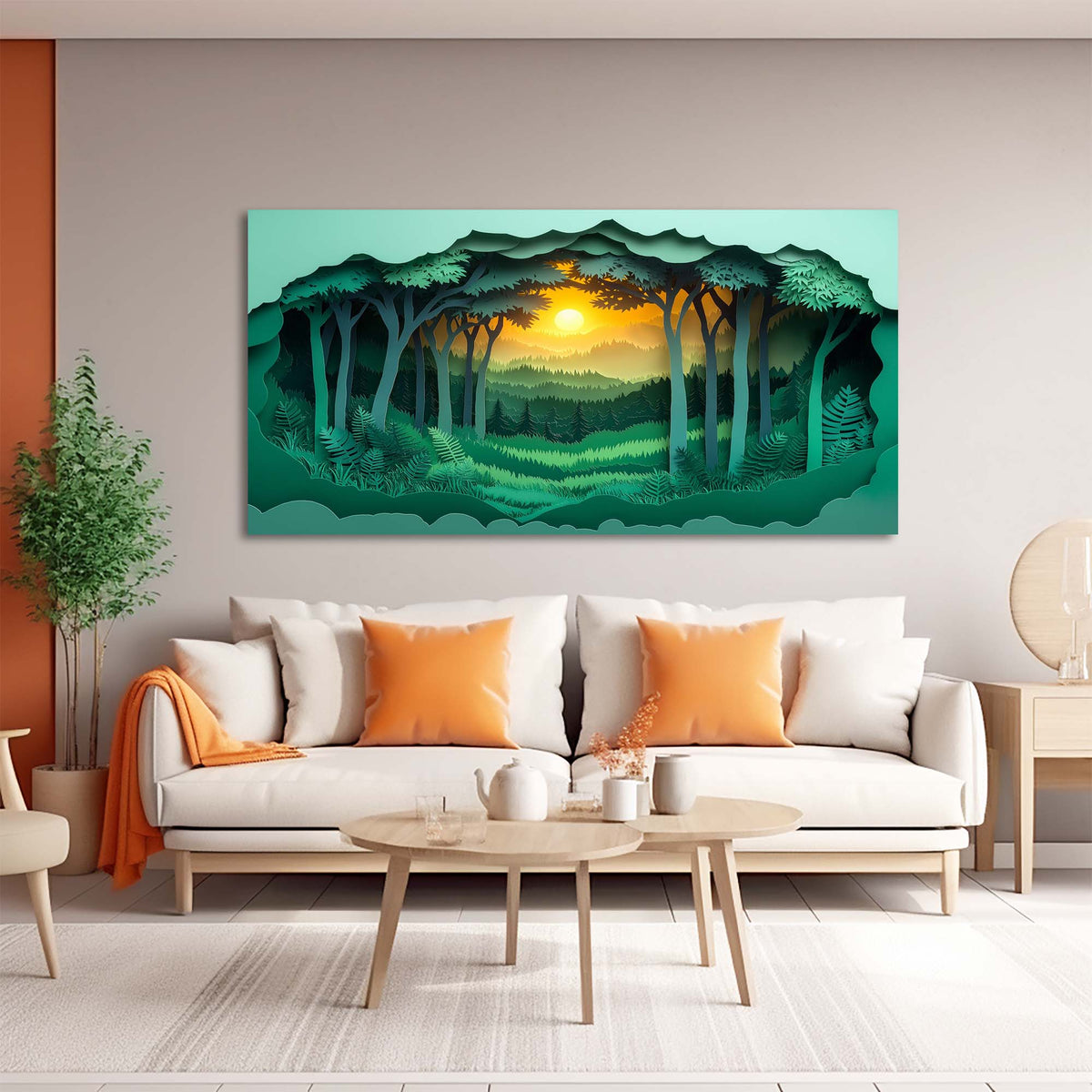 Gold Fantasy Nature Wall Art Modern Canvas Painting Prints Artwork Office Hallway Bedroom Living Room Decor