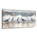 Gray Coastal Birds Wall Art Art Deco Painting Prints Canvas Artwork Living Room Family Bedroom Office Decor