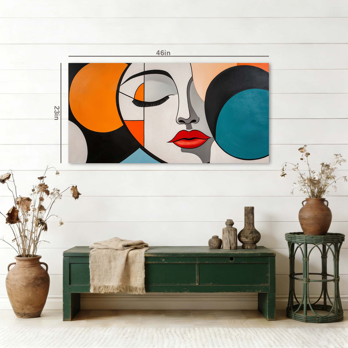 Blue Abstract Wall Art for Living Room Canvas Painting Prints Art Deco Artwork Office Bedroom Decor