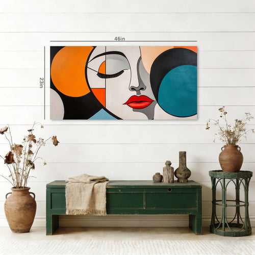 Blue Abstract Wall Art for Living Room Canvas Painting Prints Art Deco Artwork Office Bedroom Decor