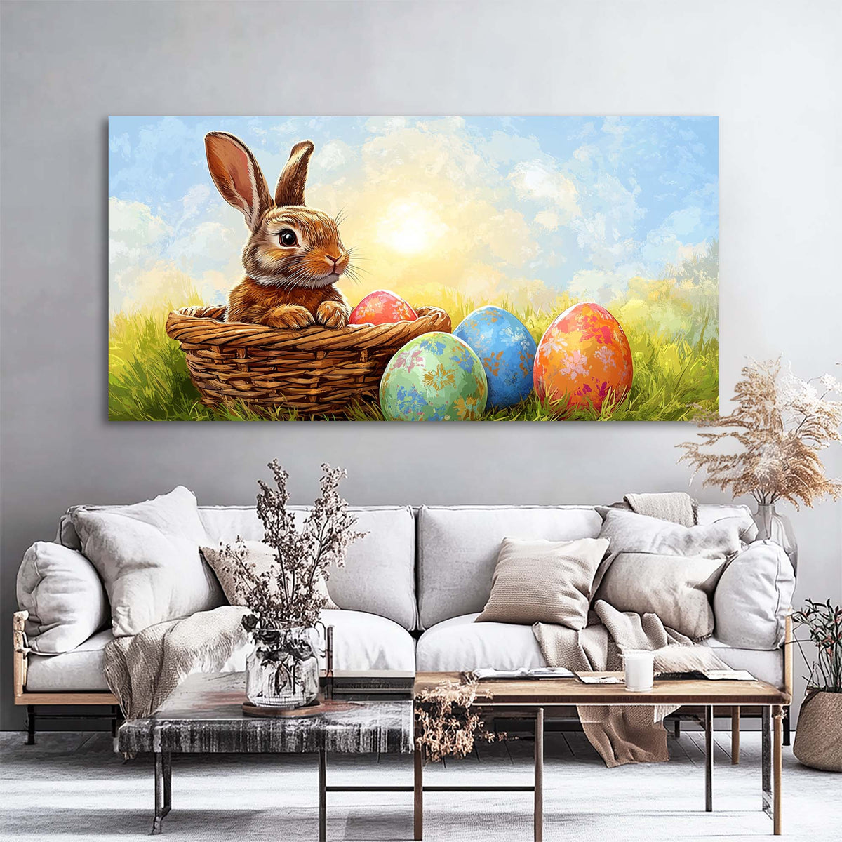 Blue Pretty Animals Wall Art Canvas Painting Prints Artwor Office Bedroom Living Room Decor