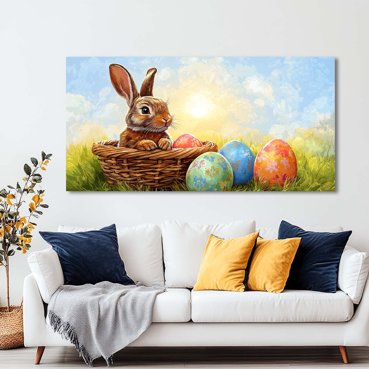 Blue Pretty Animals Wall Art Canvas Painting Prints Artwor Office Bedroom Living Room Decor