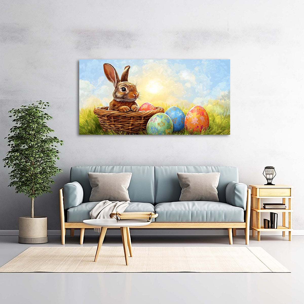 Blue Pretty Animals Wall Art Canvas Painting Prints Artwor Office Bedroom Living Room Decor