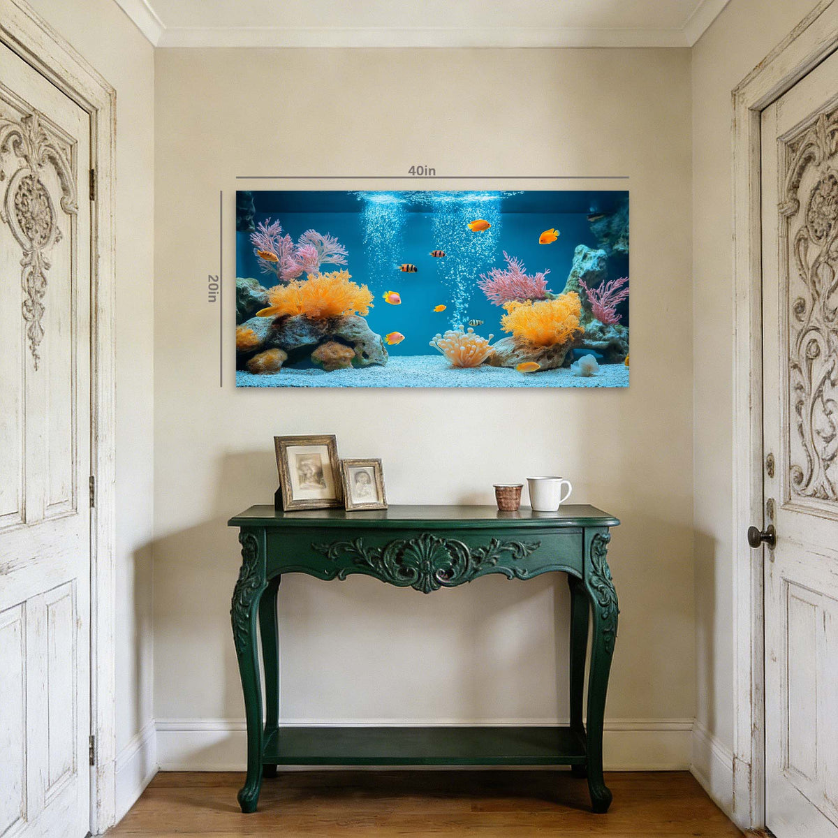 Navy Blue Tropical Animals Canvas Wall Art for Living Room Prints Artwork Bedroom Office Decor