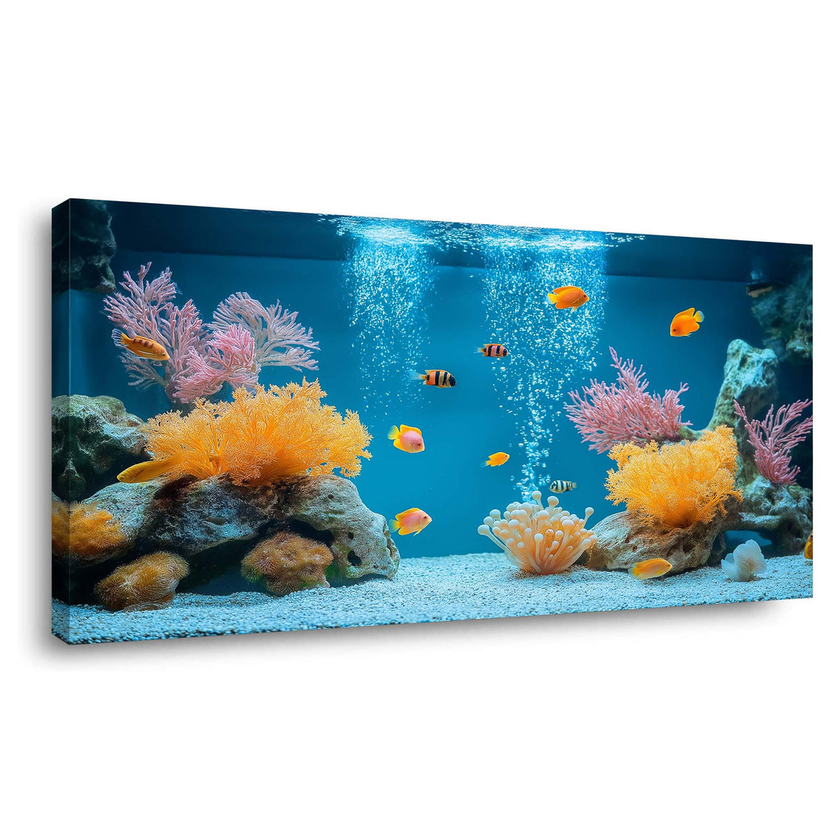 Navy Blue Tropical Animals Canvas Wall Art for Living Room Prints Artwork Bedroom Office Decor