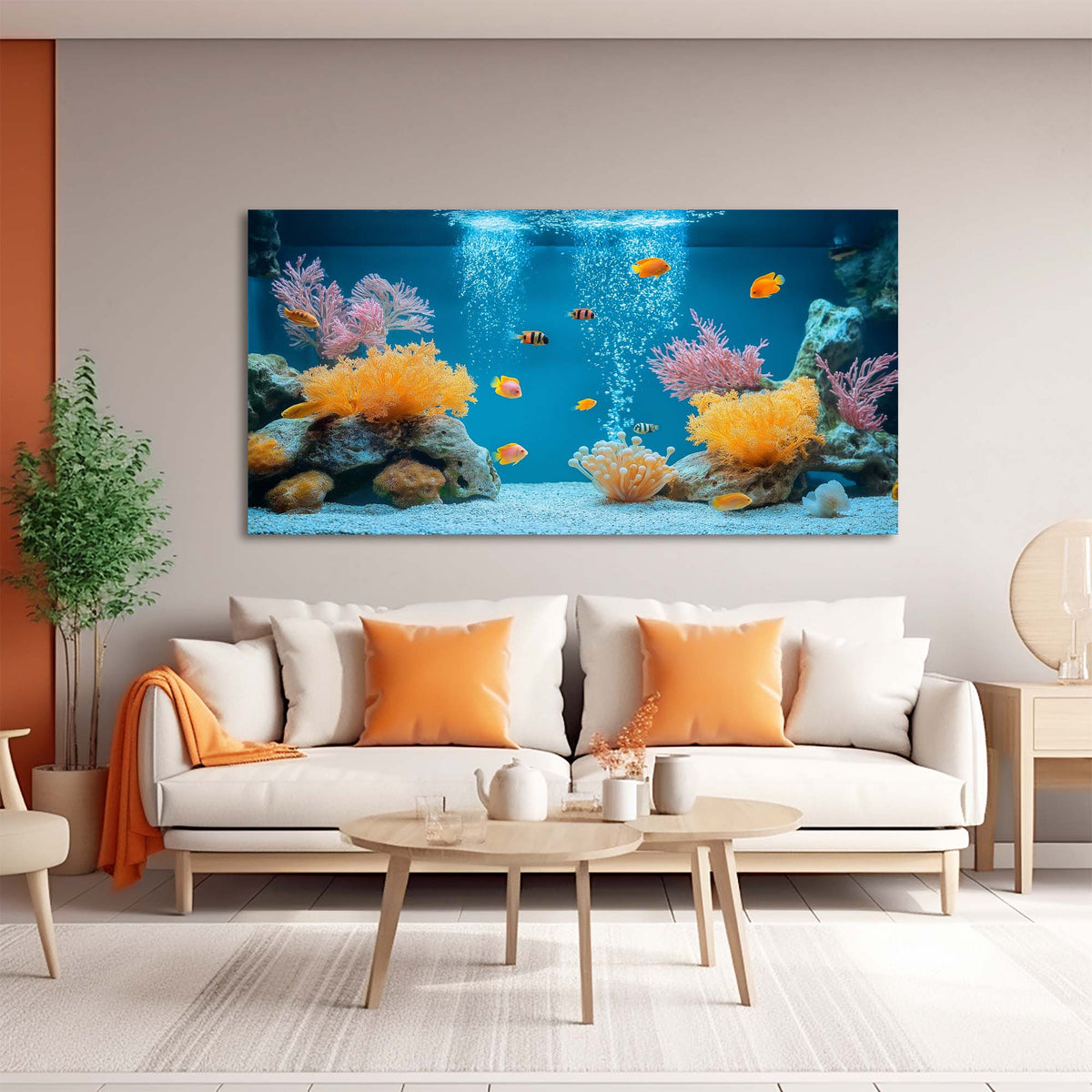 Navy Blue Tropical Animals Canvas Wall Art for Living Room Prints Artwork Bedroom Office Decor