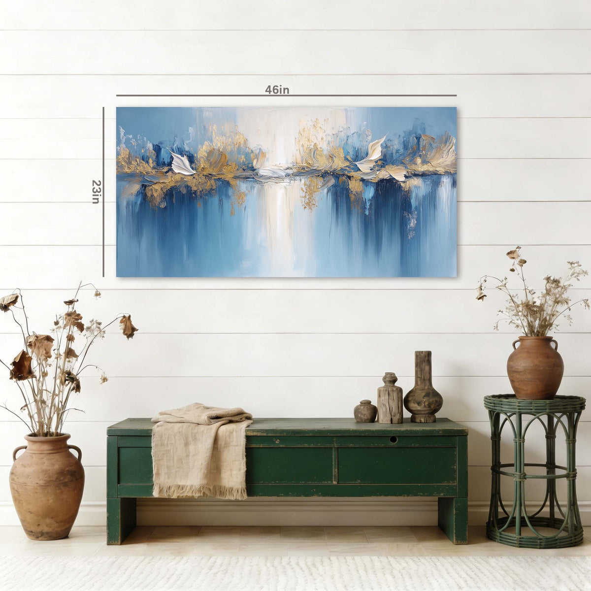 Blue Abstract Abstract Wall Art Canvas Painting Prints Artwor Office Bedroom Living Room Decor