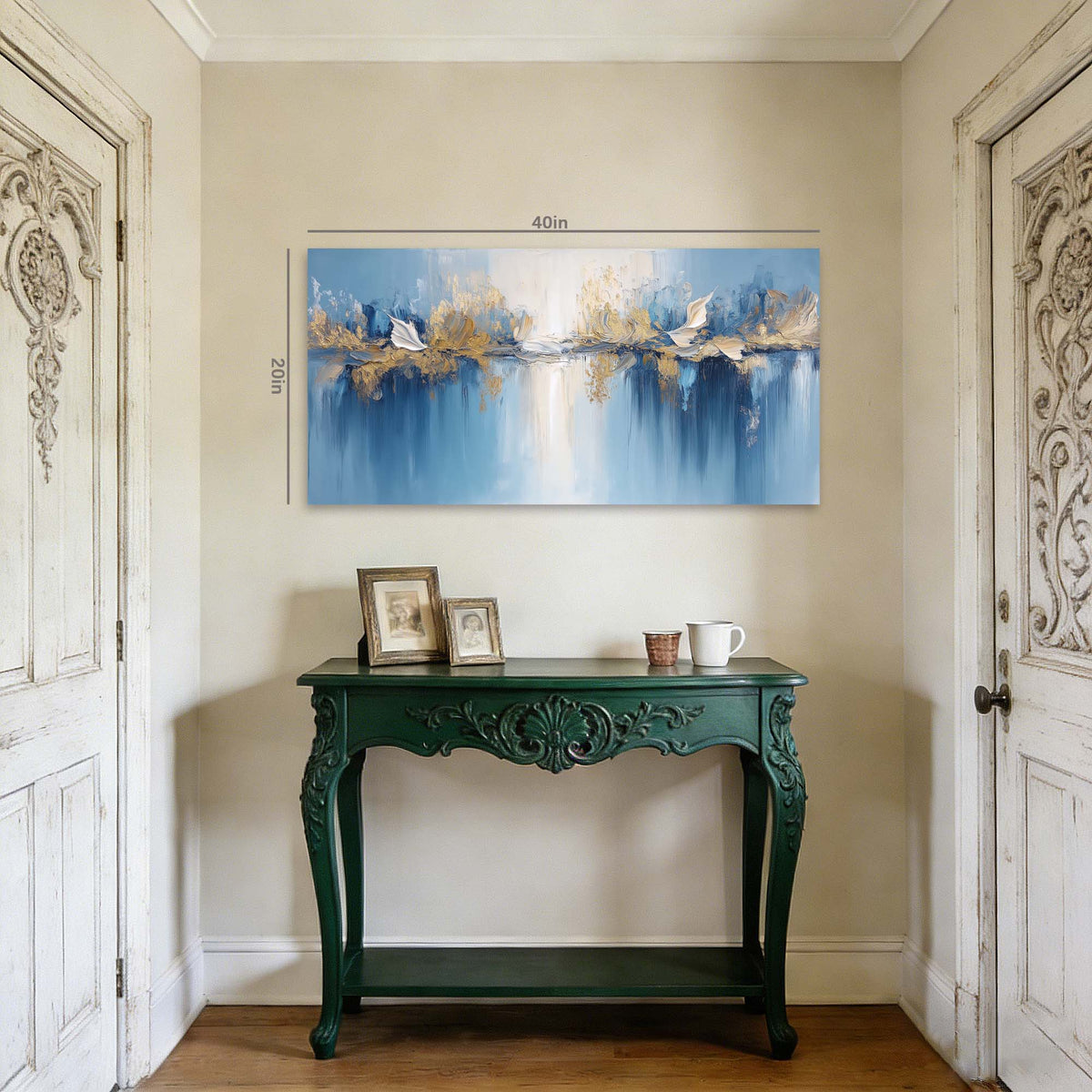 Blue Abstract Abstract Wall Art Canvas Painting Prints Artwor Office Bedroom Living Room Decor