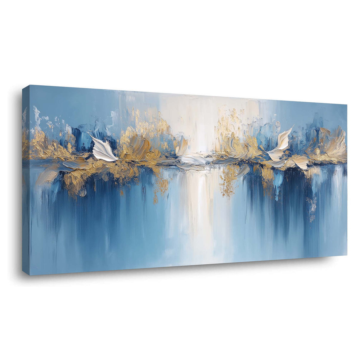 Blue Abstract Abstract Wall Art Canvas Painting Prints Artwor Office Bedroom Living Room Decor