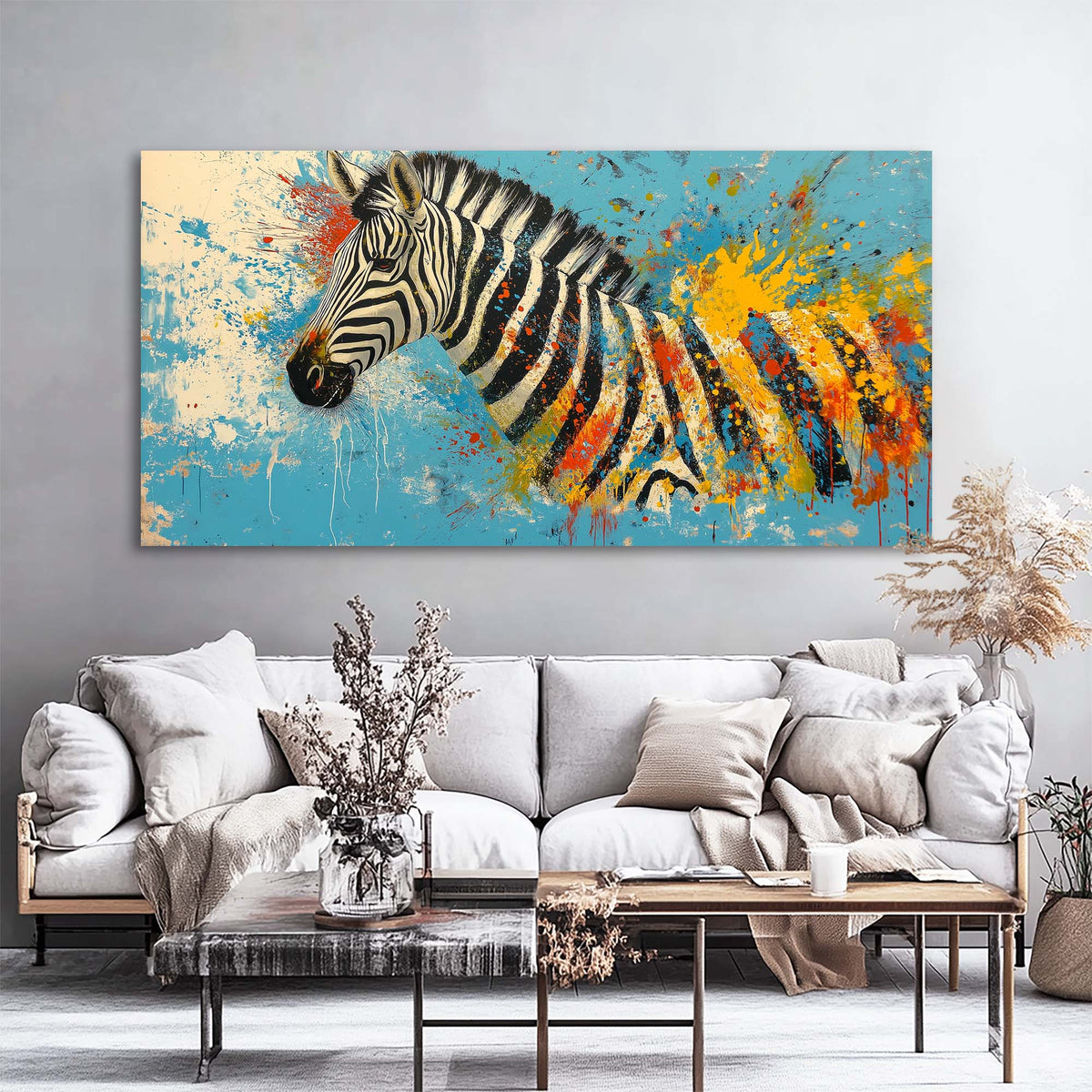 Blue Abstract Abstract Wall Art Canvas Painting Prints Artwor Office Bedroom Living Room Decor