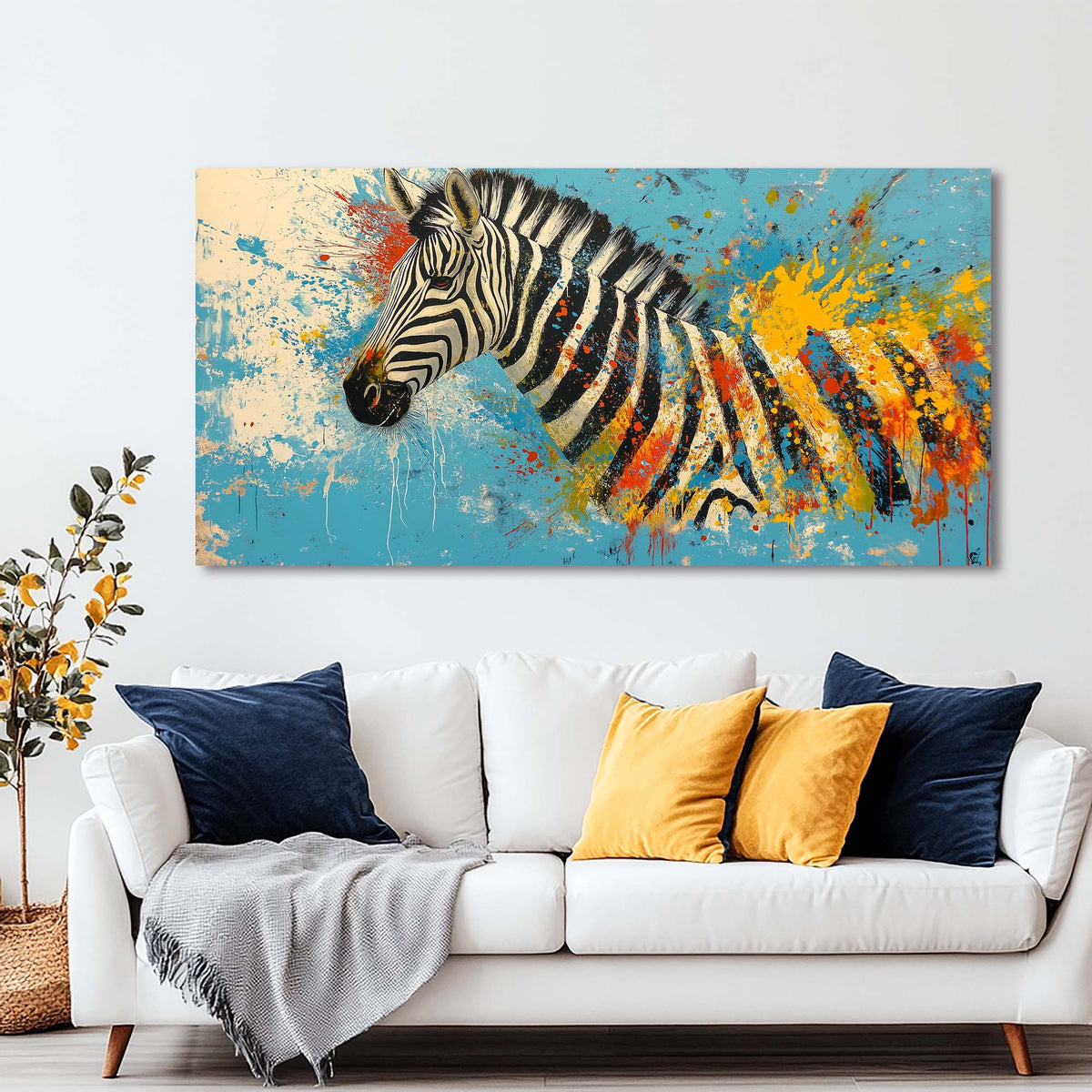 Blue Abstract Abstract Wall Art Canvas Painting Prints Artwor Office Bedroom Living Room Decor