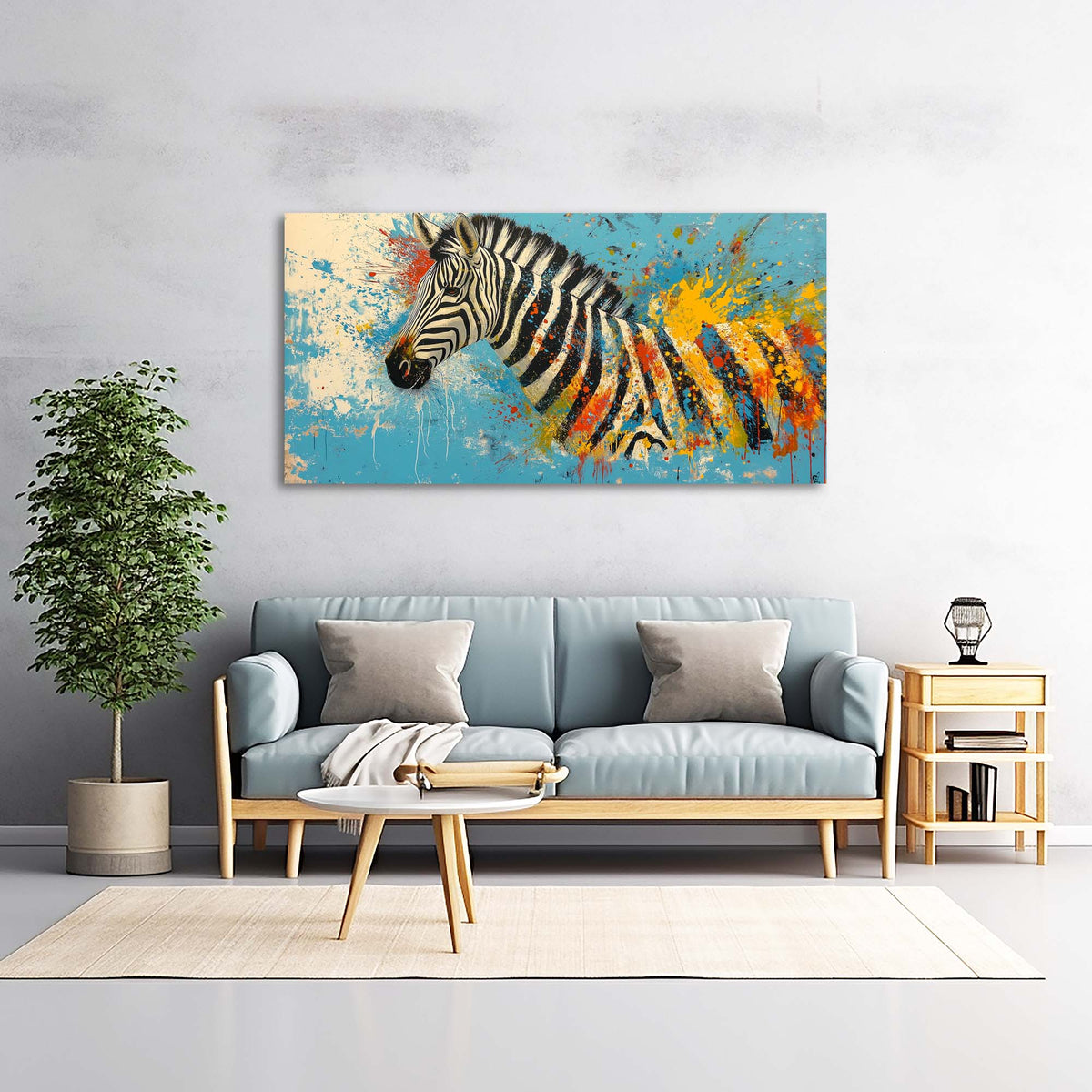 Blue Abstract Abstract Wall Art Canvas Painting Prints Artwor Office Bedroom Living Room Decor