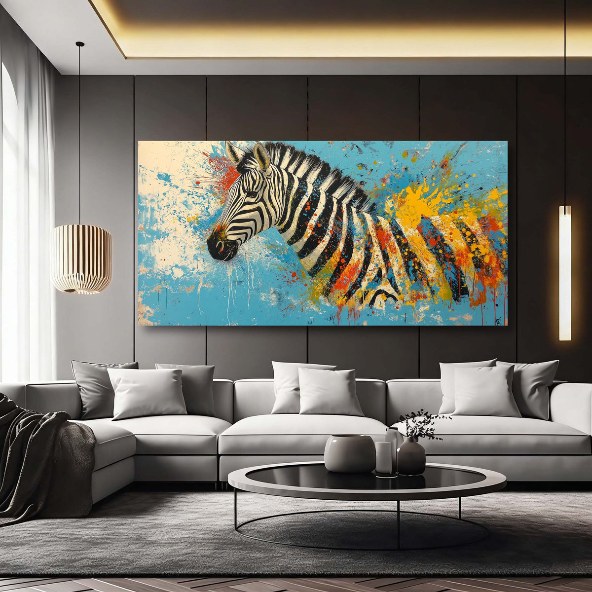Blue Abstract Abstract Wall Art Canvas Painting Prints Artwor Office Bedroom Living Room Decor