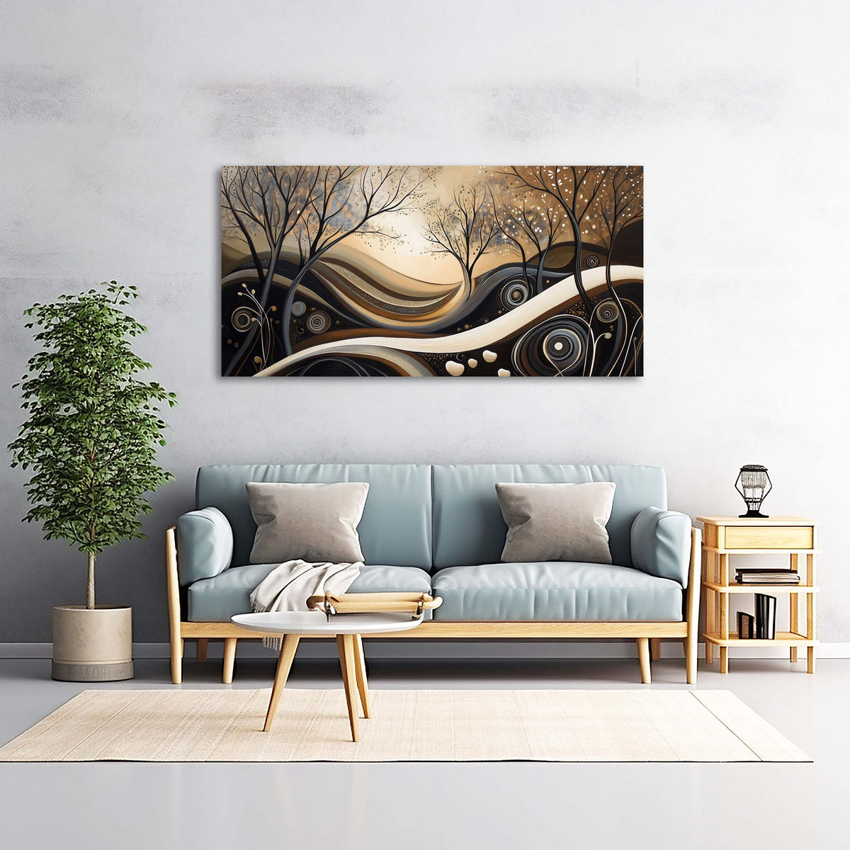 Navy Blue Abstract Abstract Canvas Wall Art for Living Room Prints Artwork Bedroom Office Decor