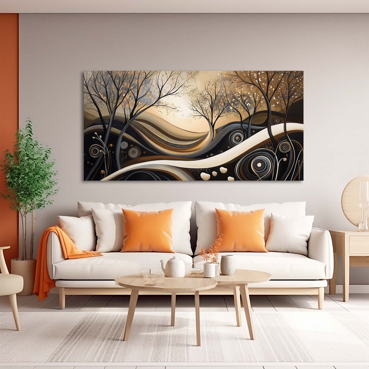 Navy Blue Abstract Abstract Canvas Wall Art for Living Room Prints Artwork Bedroom Office Decor