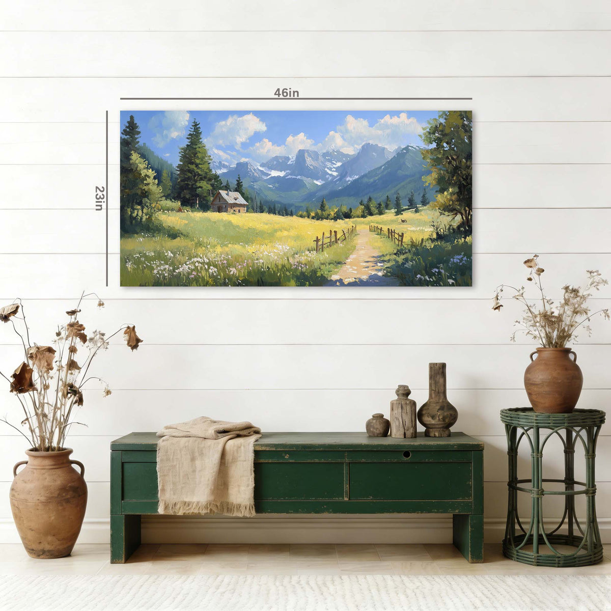 Khaki Country Nature Wall Art Canvas Painting Prints Artwor Office Bedroom Living Room Decor