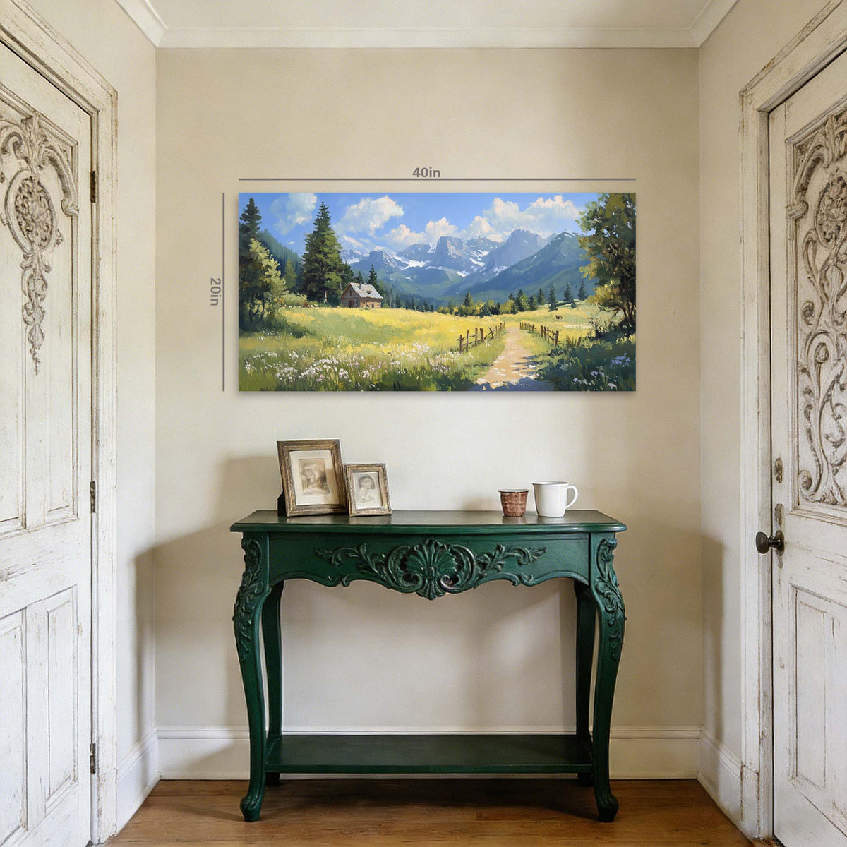 Khaki Country Nature Wall Art Canvas Painting Prints Artwor Office Bedroom Living Room Decor