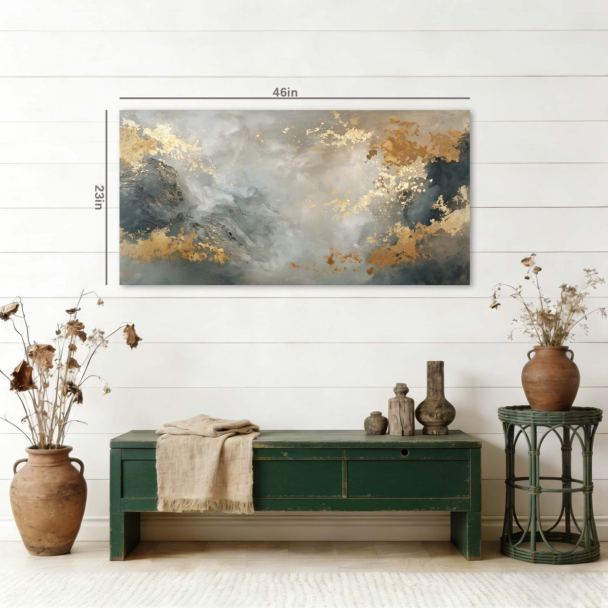 White Abstract Abstract Wall Art for Living Room Canvas Painting Prints Artwork Family Bedroom Office Decor