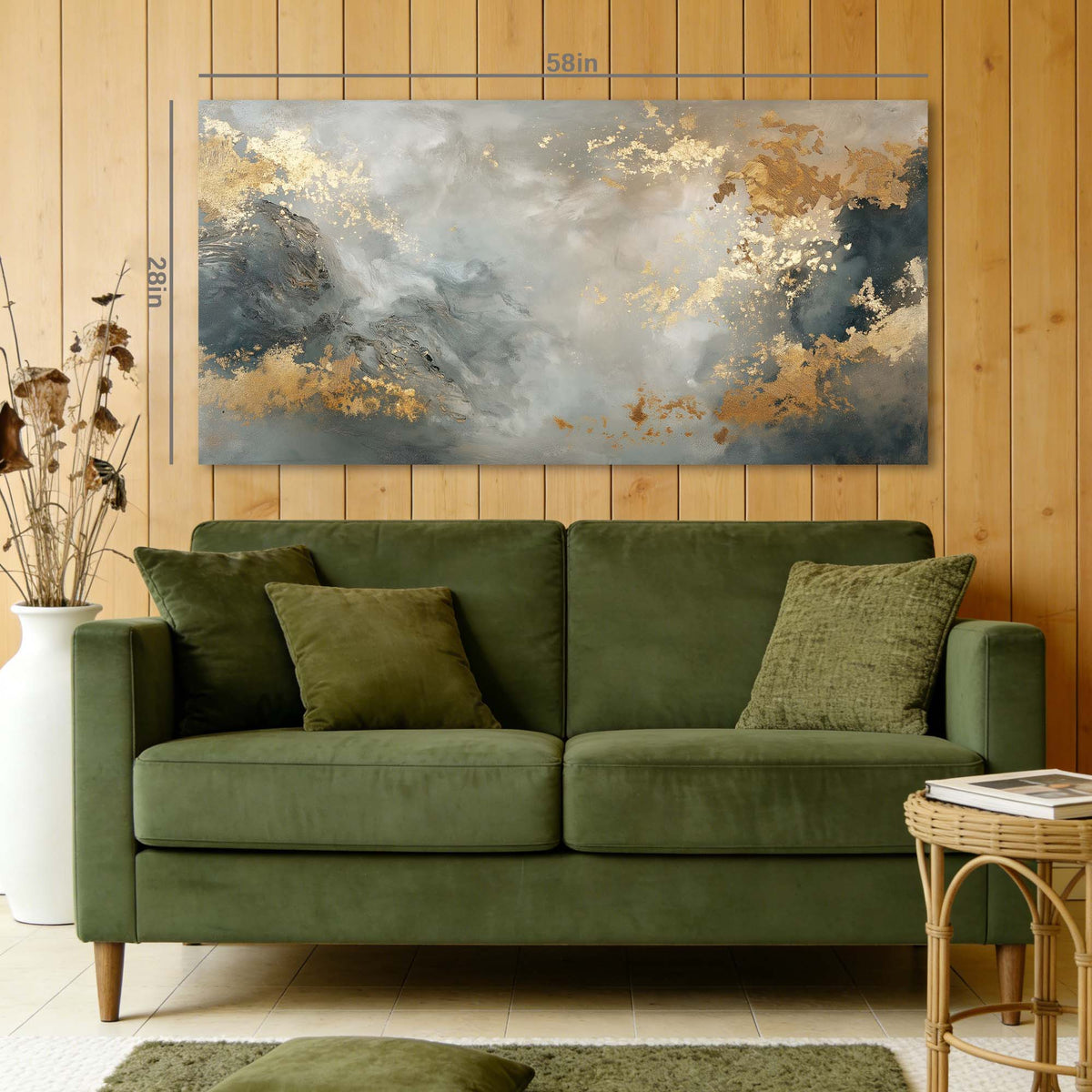 White Abstract Abstract Wall Art for Living Room Canvas Painting Prints Artwork Family Bedroom Office Decor