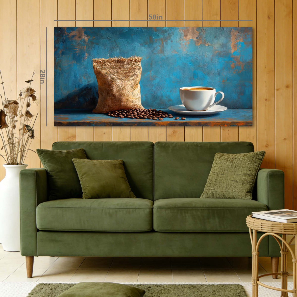 Coffee Vintage Vintage Wall Art Modern Canvas Painting Prints Artwork Office Hallway Bedroom Living Room Decor