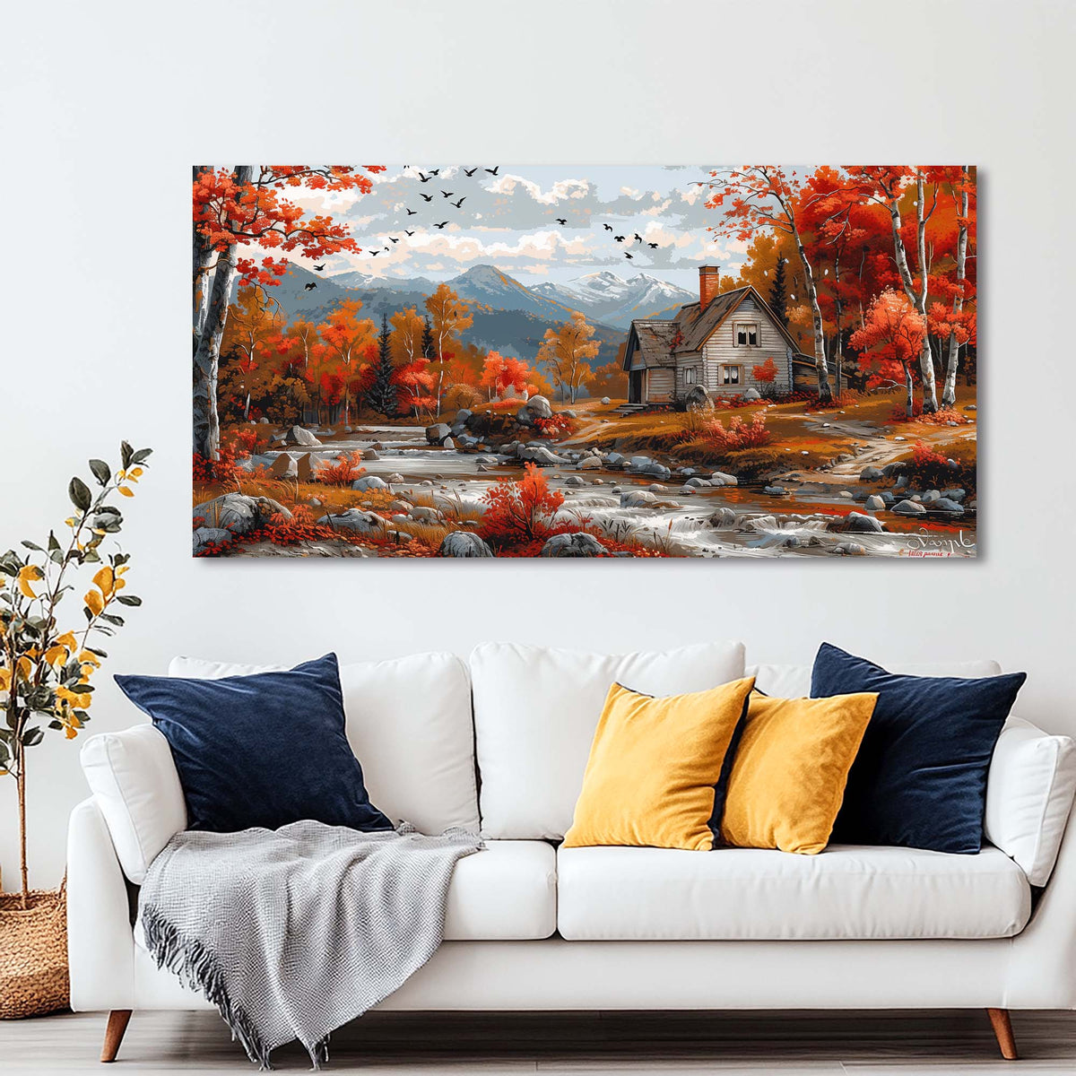 Khaki Rustic Nature Wall Art Art Deco Painting Prints Canvas Artwork Living Room Family Bedroom Office Decor
